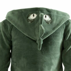 Robe De Chambre Enfant Polaire à Capuche Dinotopi Vert Feuille -feuille Soldes Magasin robe de chambre enfant polaire a capuche dinotopi vert feuille 3