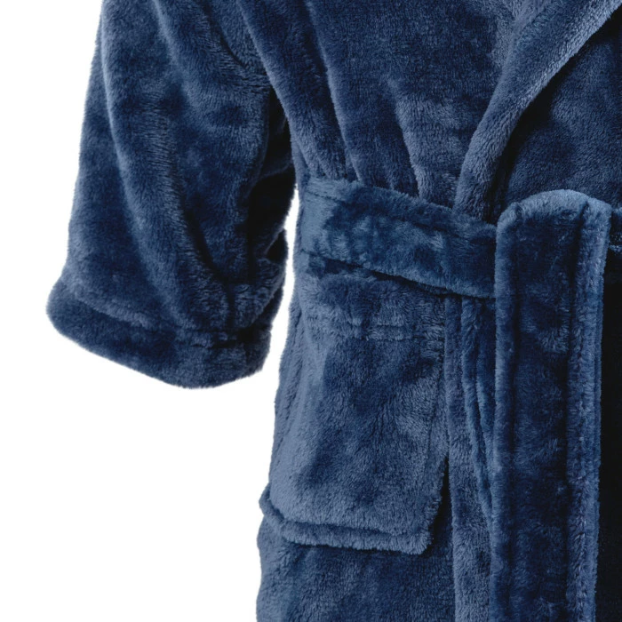 Robe De Chambre Enfant Polaire à Capuche Ptitchic Marine 4 Robe De Chambre Enfant Polaire à Capuche Ptitchic Marine – Image 4