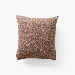 Taie D'oreiller Carré Percale De Coton Neo Bleu Prusse Floral