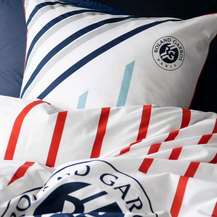 Taie D'oreiller Carré Percale De Coton Roland-Garros 2023 2 Taie D'oreiller Carré Percale De Coton Roland-Garros 2023 – Image 2