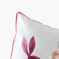 Taie D'oreiller Carré Pur Coton Bio Mes Rêves -feuille Soldes Magasin taie d oreiller carre pur coton bio mes reves 2