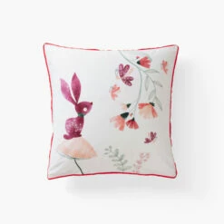 Taie D'oreiller Carré Pur Coton Bio Mes Rêves