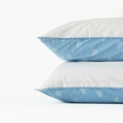 Taie D'oreiller Carrée Lin Et Coton Lavé Madeleine -feuille Soldes Magasin taie d oreiller carree lin et coton lave madeleine 2