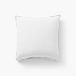 Taie D'oreiller Carrée Lin Lavé Songe Blanc