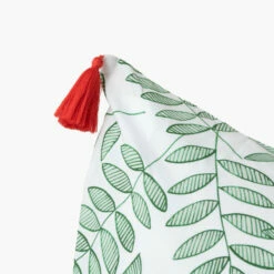 Taie D'oreiller Carrée Percale De Coton Balata -feuille Soldes Magasin taie d oreiller carree percale de coton balata 2