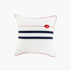 Taie D'oreiller Carrée Percale De Coton Bisou