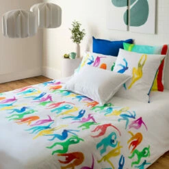 Taie D'oreiller Carrée Percale De Coton Capoeira -feuille Soldes Magasin taie d oreiller carree percale de coton capoeira 3