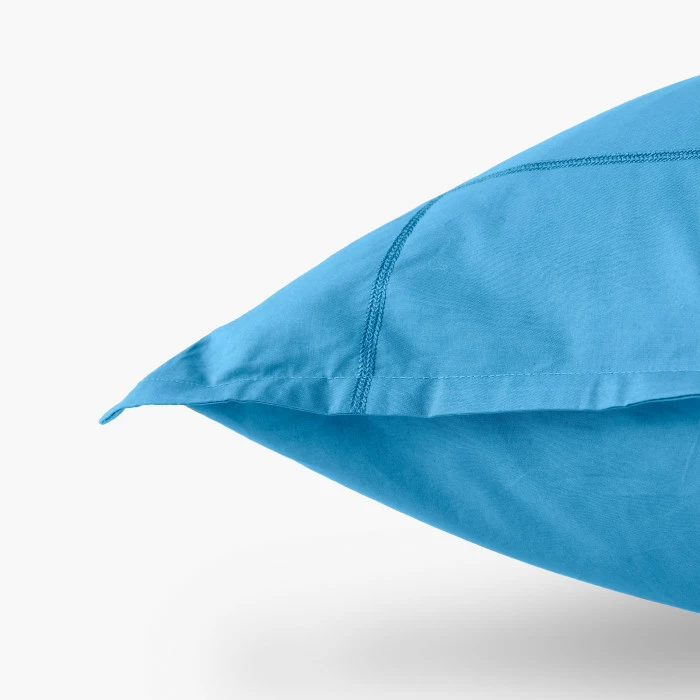 Taie D'oreiller Carrée Percale De Coton Neo Azur 3 Taie D'oreiller Carrée Percale De Coton Neo Azur – Image 3