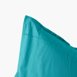 Taie D'oreiller Carrée Percale De Coton Neo Canard -feuille Soldes Magasin taie d oreiller carree percale de coton neo canard 3