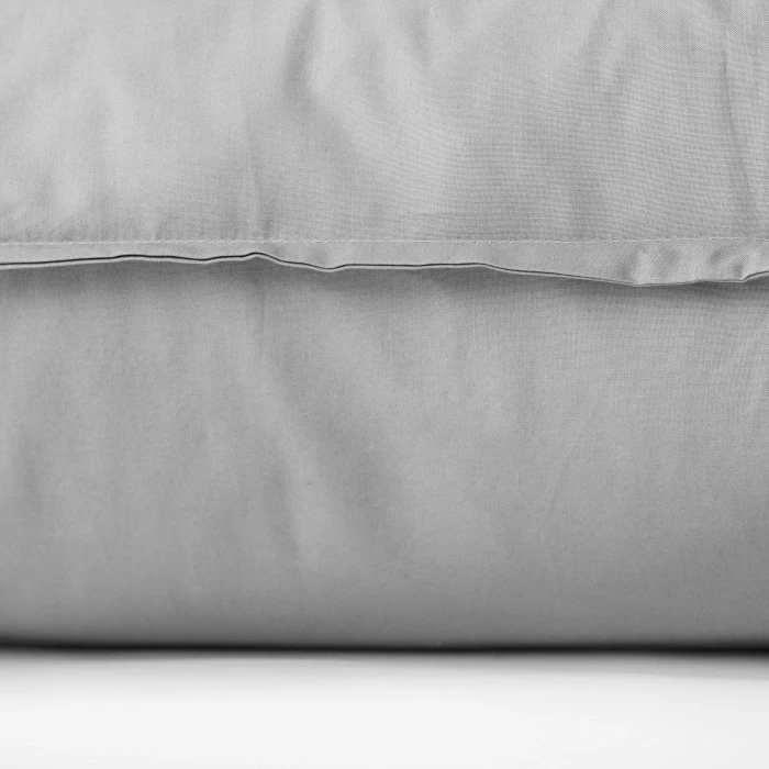 Taie D'oreiller Carrée Percale De Coton Neo Gris 2 Taie D'oreiller Carrée Percale De Coton Neo Gris – Image 2