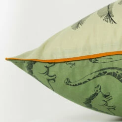 Taie D'oreiller Carrée Pur Coton Biologique Dinotopi -feuille Soldes Magasin taie d oreiller carree pur coton biologique dinotopi 2