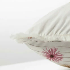 Taie D'oreiller Carrée Pur Coton Lavé Biologique Ô Gaïa -feuille Soldes Magasin taie d oreiller carree pur coton lave biologique o gaia 3