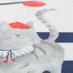 Taie D'oreiller Carrée Réversible Coton Biologique Ptitchic Chat -feuille Soldes Magasin taie d oreiller carree reversible coton biologique ptitchic chat 2