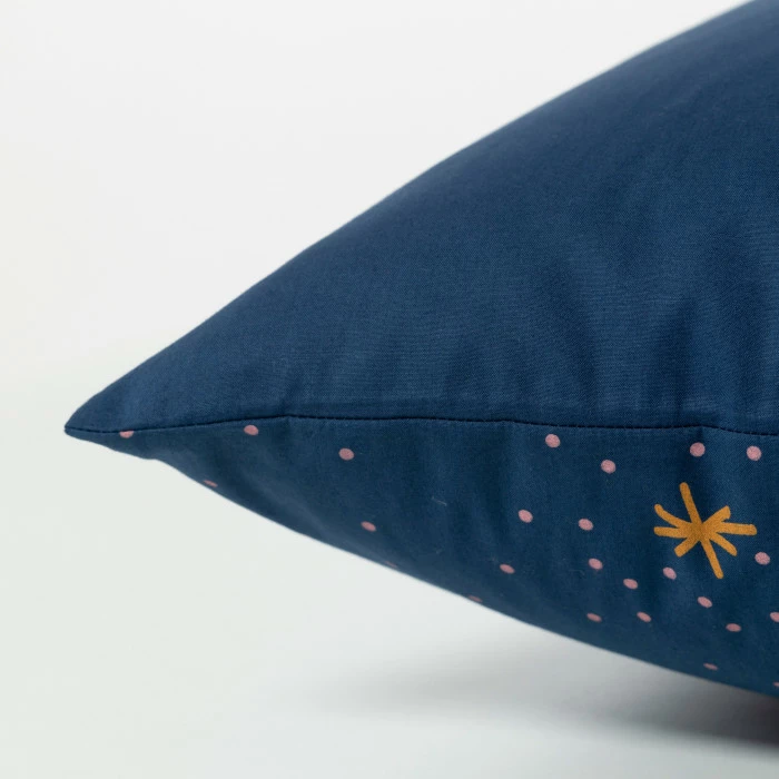 Taie D'oreiller Carrée Réversible Percale De Coton Célestes 3 Taie D'oreiller Carrée Réversible Percale De Coton Célestes – Image 3