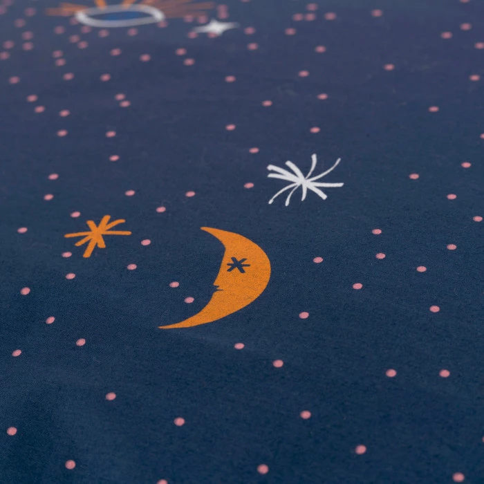 Taie D'oreiller Carrée Réversible Percale De Coton Célestes 4 Taie D'oreiller Carrée Réversible Percale De Coton Célestes – Image 4