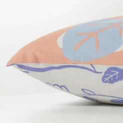 Taie D'oreiller Carrée Réversible Pur Coton Twiggypop -feuille Soldes Magasin taie d oreiller carree reversible pur coton twiggypop 2