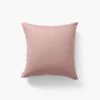 Taie D'oreiller Carrée Satin De Coton Lavé Bio Quartz Blush