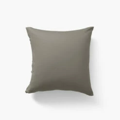 Taie D'oreiller Carrée Satin De Coton Lavé Biologique Quartz Jade