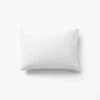 Taie D'oreiller Rectangulaire En Pur Coton Lavé Biologique Souffle Blanc