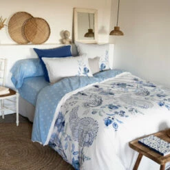 Taie D'oreiller Rectangulaire Lin Et Coton Lavé Madeleine -feuille Soldes Magasin taie d oreiller rectangulaire lin et coton lave madeleine 3