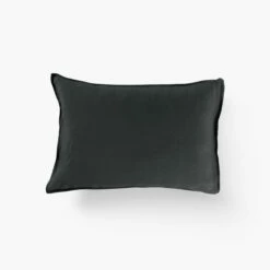 Taie D'oreiller Rectangulaire Lin Lavé Songe Anthracite