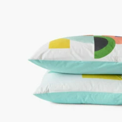 Taie D'oreiller Rectangulaire Percale De Coton Circles -feuille Soldes Magasin taie d oreiller rectangulaire percale de coton circles 2