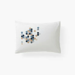 Taie D'oreiller Rectangulaire Percale De Coton Hexagone