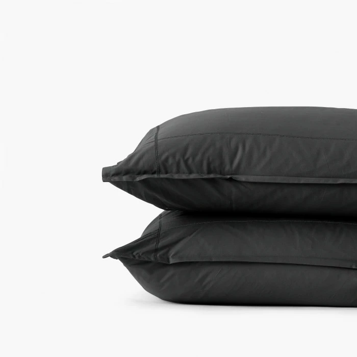 Taie D'oreiller Rectangulaire Percale De Coton Neo Anthracite 2 Taie D'oreiller Rectangulaire Percale De Coton Neo Anthracite – Image 2