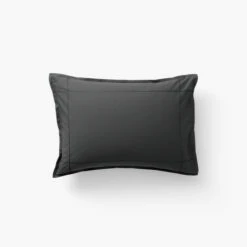 Taie D'oreiller Rectangulaire Percale De Coton Neo Anthracite