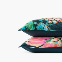 Taie D'oreiller Rectangulaire Percale De Coton Protea -feuille Soldes Magasin taie d oreiller rectangulaire percale de coton protea 3