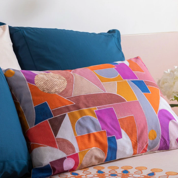 Taie D'oreiller Rectangulaire Percale De Coton Rosangela 3 Taie D'oreiller Rectangulaire Percale De Coton Rosangela – Image 3