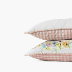 Taie D'oreiller Rectangulaire Pur Coton Bio Rêve D'or -feuille Soldes Magasin taie d oreiller rectangulaire pur coton bio reve d or 3