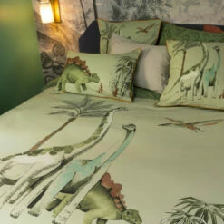 Taie D'oreiller Rectangulaire Pur Coton Biologique Dinotopi -feuille Soldes Magasin taie d oreiller rectangulaire pur coton biologique dinotopi 3