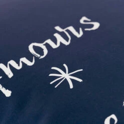 Taie D'oreiller Rectangulaire Réversible Percale De Coton Célestes -feuille Soldes Magasin taie d oreiller rectangulaire reversible percale de coton celestes 2