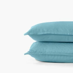 Taie D'oreiller Rectangulaire Satin De Coton Jacquard Pois Et Rayures Prestige Glacier -feuille Soldes Magasin taie d oreiller rectangulaire satin de coton jacquard pois et rayures prestige glacier 2