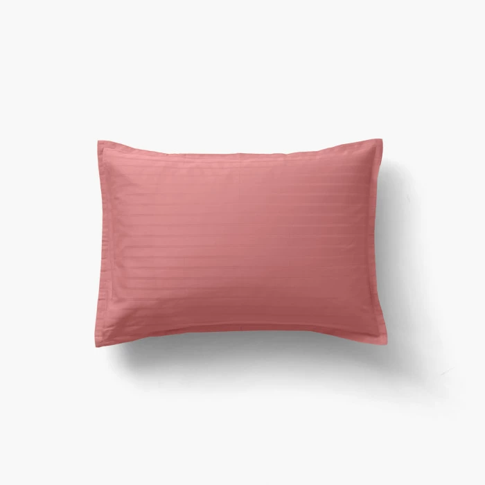 Taie D'oreiller Rectangulaire Satin De Coton Jacquard Pois Et Rayures Prestige Santal 2 Taie D'oreiller Rectangulaire Satin De Coton Jacquard Pois Et Rayures Prestige Santal – Image 2