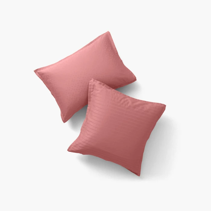 Taie D'oreiller Rectangulaire Satin De Coton Jacquard Pois Et Rayures Prestige Santal 4 Taie D'oreiller Rectangulaire Satin De Coton Jacquard Pois Et Rayures Prestige Santal – Image 4