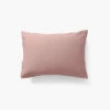 Taie D'oreiller Rectangulaire Satin De Coton Lavé Bio Quartz Blush